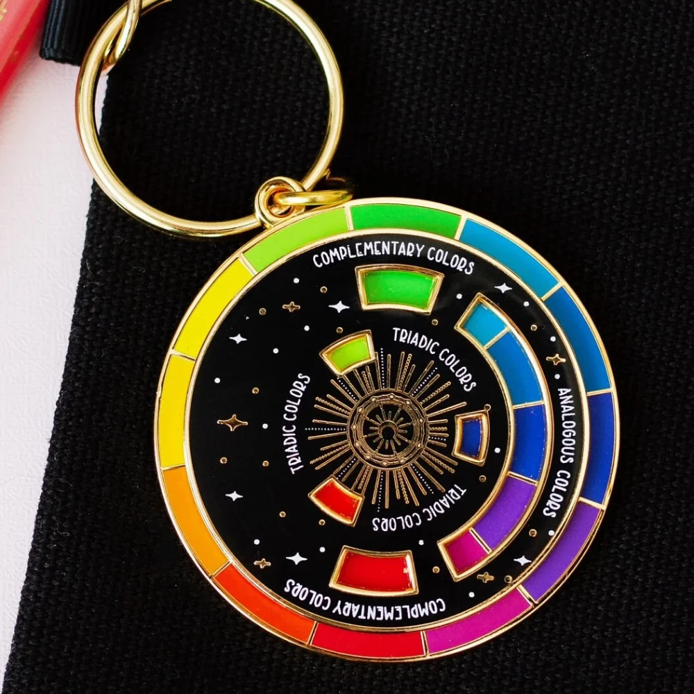 Color Wheel Keyring Interactive Keychain Art Keychains for Painters