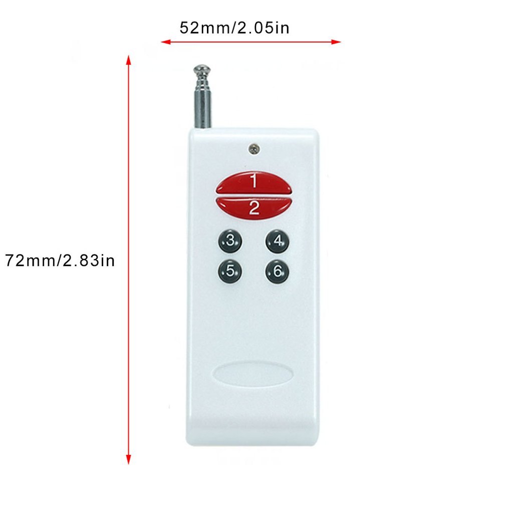 2 in 1 Wireless 12V 6 Channel 6-Way Module Learning Switch & 4pcs 6-Button Wireless Remote Controller Set