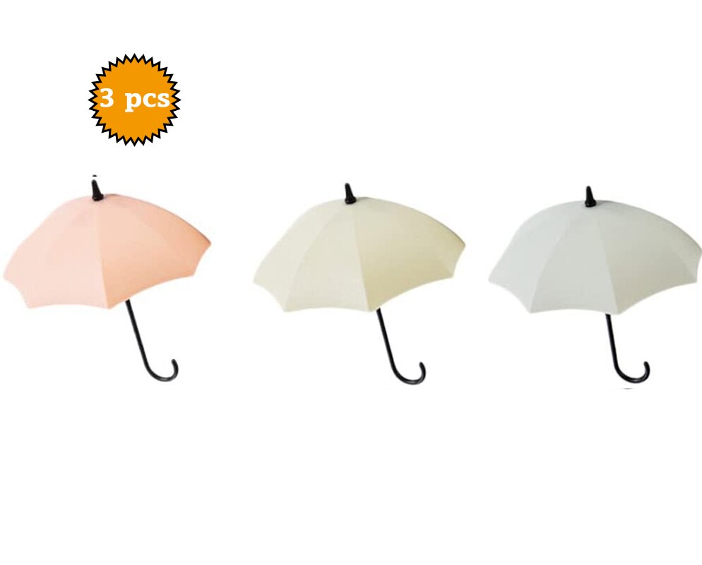 3- pack decoratieve kleine parapluhaak sleutelhanger wandhaak hanger organizer thuis keuken muur deurhaak duurzame gebruikshaken: 2
