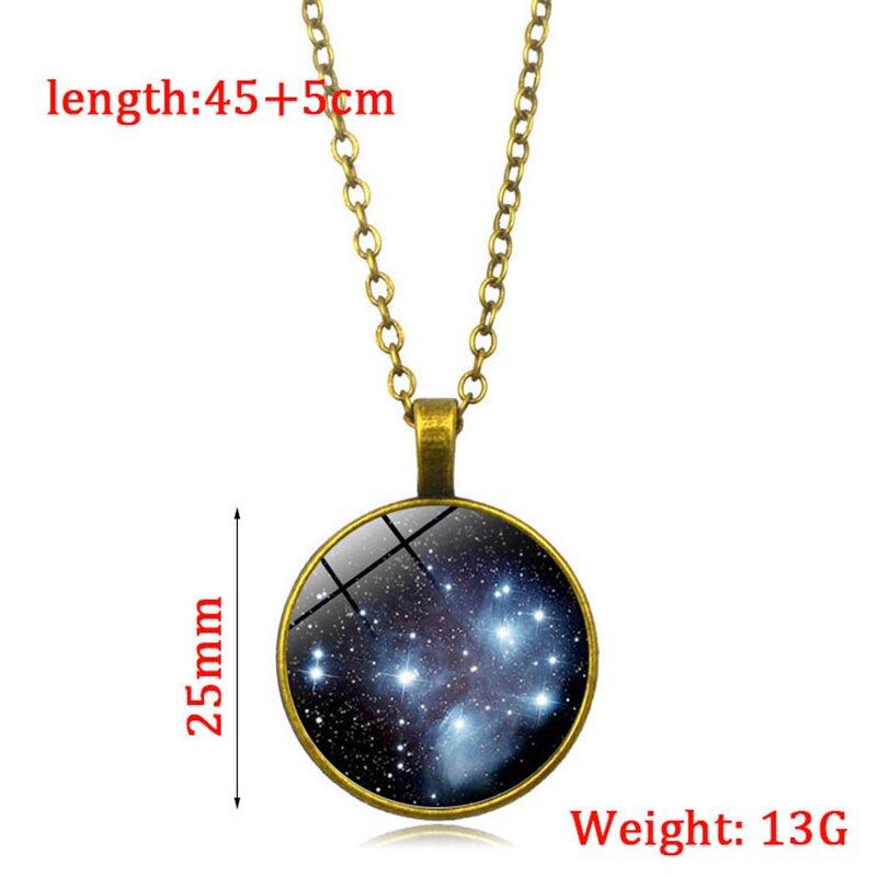 Handgemaakte Pleiaden Ster Cluster Hanger Universe Galaxy Ketting Ruimte Sieraden 3 Kleuren Vergulde Hanger Sieraden