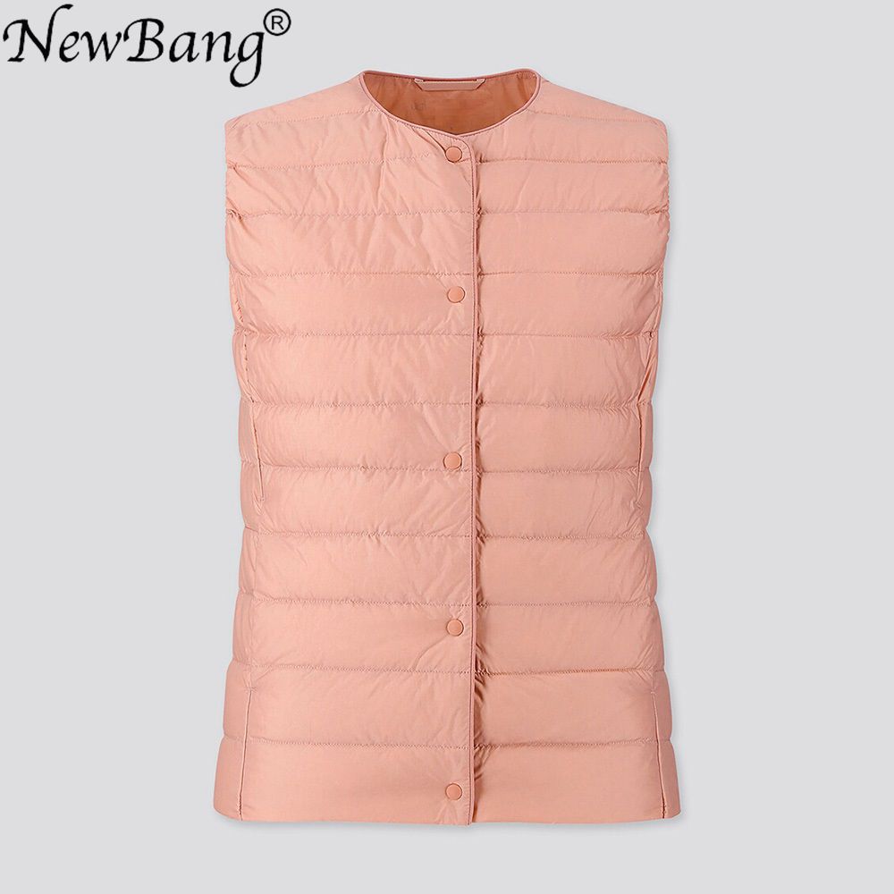 NewBang vrouwen Warme Vesten Ultra Licht Bodywarmer Vrouwen Matt Stof Vest Draagbare Warme Mouwloze Winter Liner
