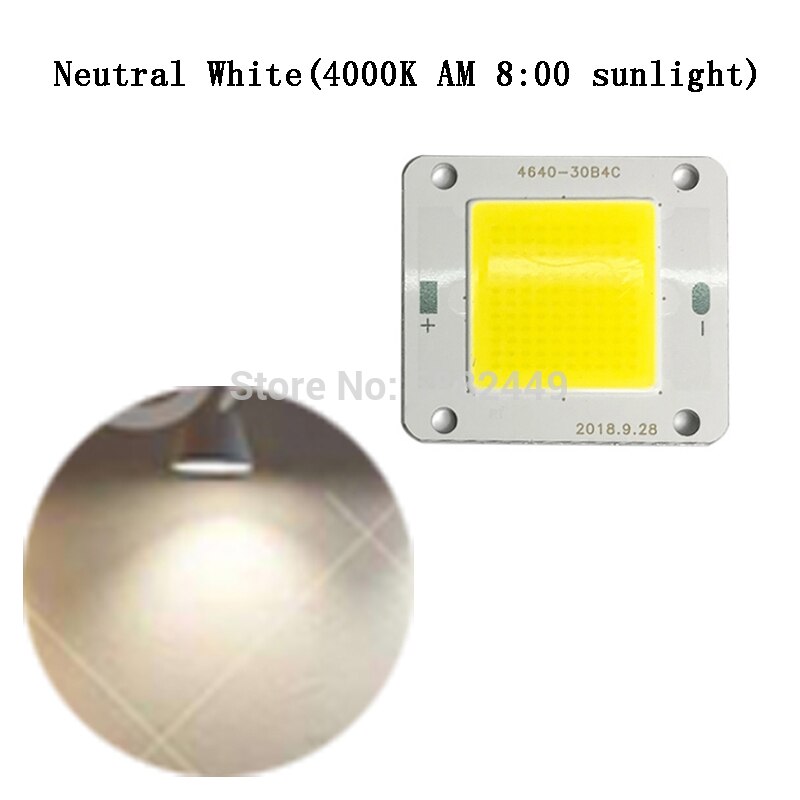 32V 12V 50W 80W White Warm Cold Full Spectrum COB LED lamp Flip Chip Light for Spotlight Floodlight DIY: Neutral White 4000K / 12V 80W