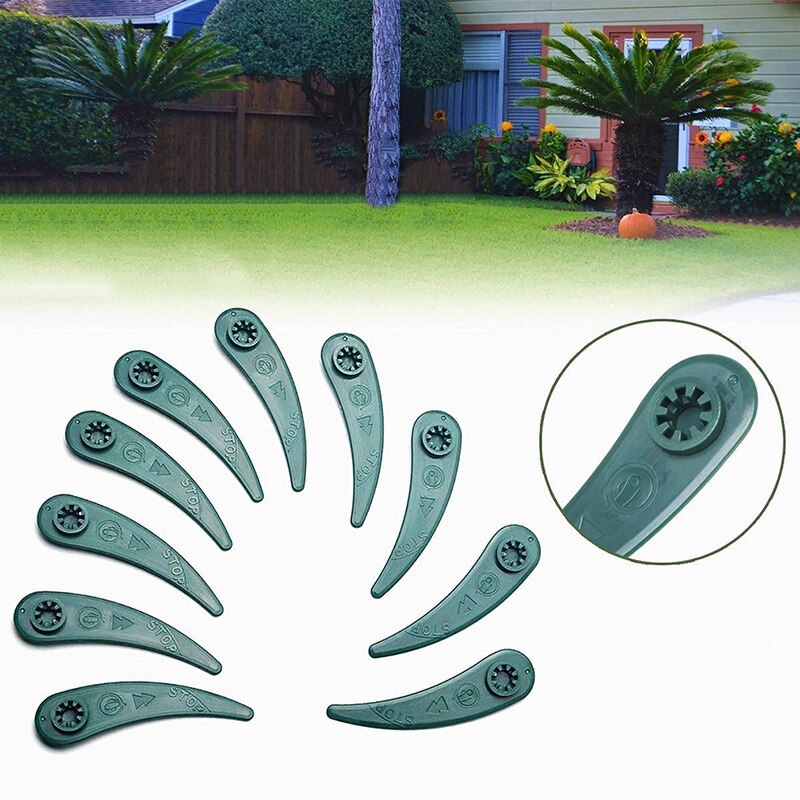Plastic Bladed Grass Strimmer Durable Trimmer Plastic Garden Accessories Lawn Mower Plastic Blade 1/10/25/50/100pcs