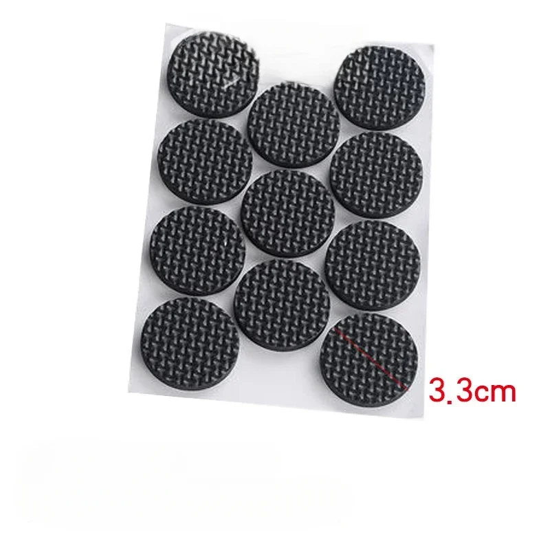 Gummipolster für Stuhlbeine, 1–24 Stück, rutschfeste matt, Stoßstangendämpfer, rutschfest, rund, quadratisch, selbstklebend, Tischfüße, Schutz-Hardware-: Schwarz