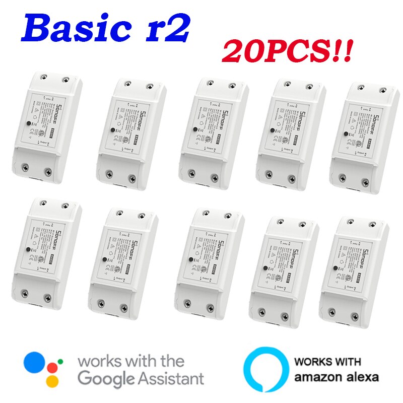 Sonoff Basic R2 Switch WiFi Wireless DIY Module Remote Timing For Smart Home Automation Works Alexa with Google Home