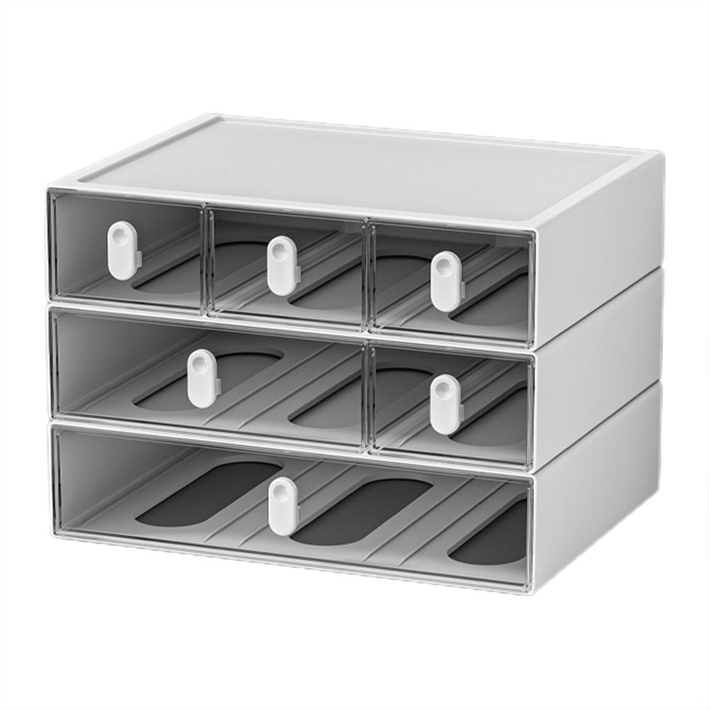 Tabletop Drawer Organizer Desktop Storage Drawers Stackable Desktop Storage Drawers Clear Desktop Storage Box For Workplace Home: Default Title