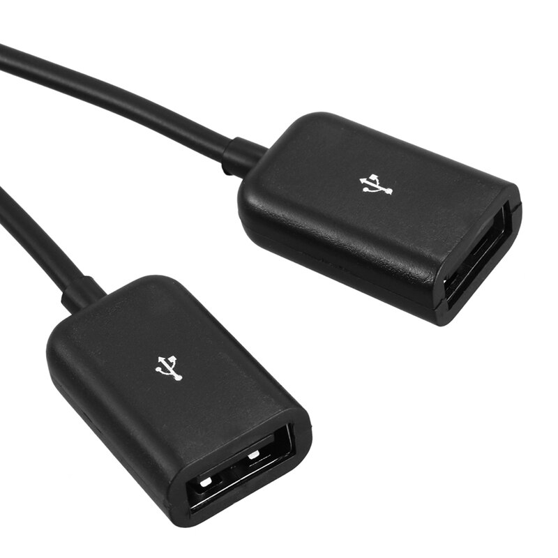 Mini 5- pins mannelijk naar micro-usb 5- pins vrouwelijk adapterconverter met dubbele mini usb host otg hub splitter adapterkabel