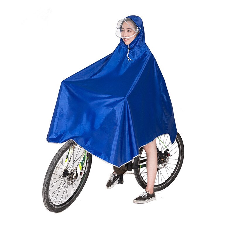 Chubasquero de bicicleta de para hombres y mujeres, capa de lluvia para ciclismo, Poncho con capucha a prueba de viento, capa de lluvia para bicicleta, cubierta para Scooter de movilidad: Blue