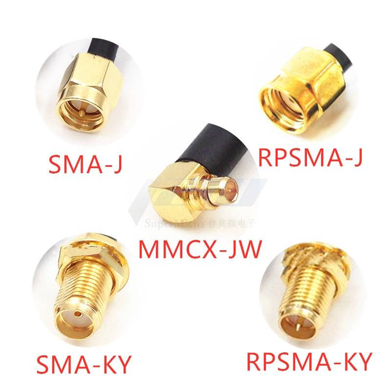 MMCX-J gebogene männlich zu SMA-K-J weiblich männlich RG316 linie sma ein mmcx verlängerung kabel