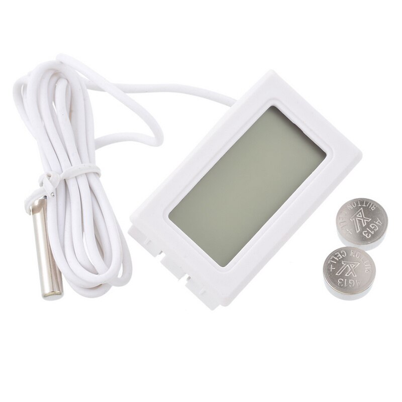 Mini sensor fugtighedsmåler termometer hygrometer gauge til køleskab akvarium digital lcd indendørs praktisk temperatur