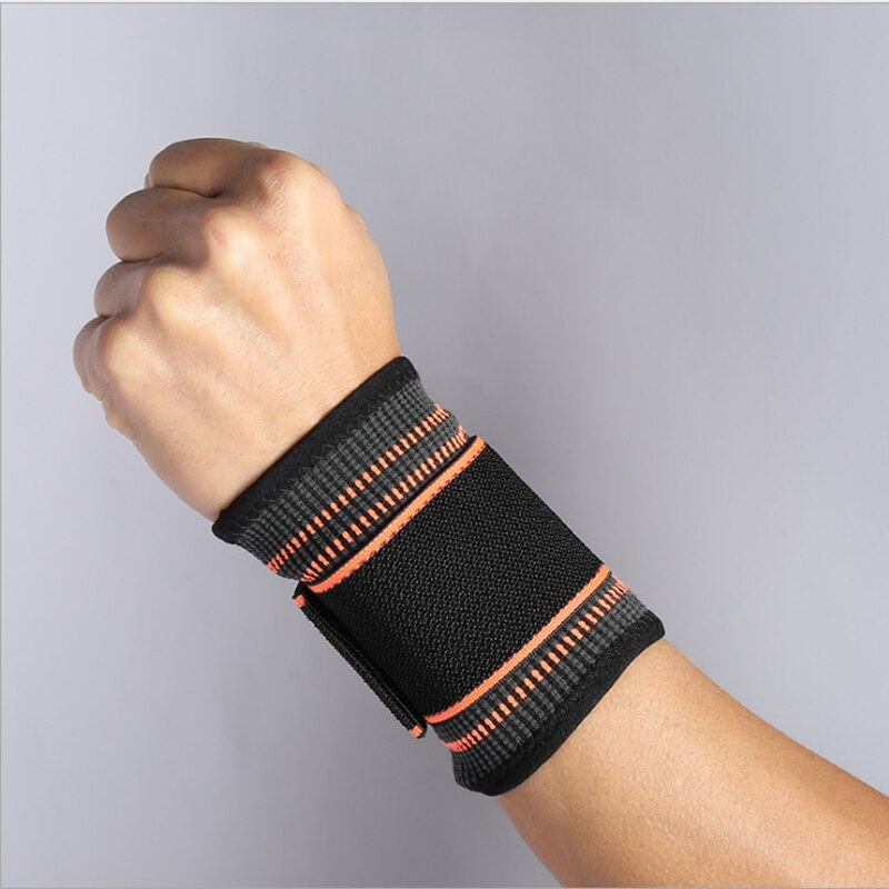 Chao ba sportssårtryk med fitness bandage armbånd styrkeløft bundet til at binde armbånd: M