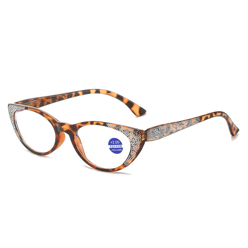 Nuevas gafas de lectura Vintage con forma de ojo de gato y diamantes para mujer, gafas para presbicia antiluz azul, dioptrías + 1,0 a + 4,0