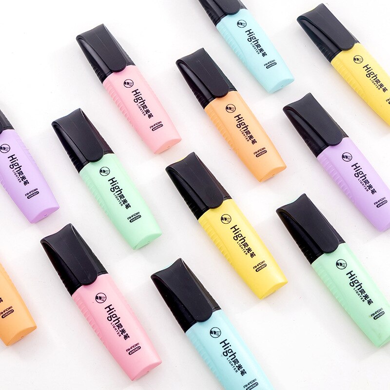 Bitterkoekje Kleur Mini Kleurrijke Snoep Kleur Markeerstiften Promotionele Art Markers Fluorescerende Pen Briefpapier