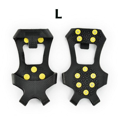 Ijs Antislip Sneeuw Shoe Spikes Grips Anti Slip Schoenen Dekken Outdoor Crampones Cleats Ijskrappen Winter Klimmen Veiligheid Tool: L