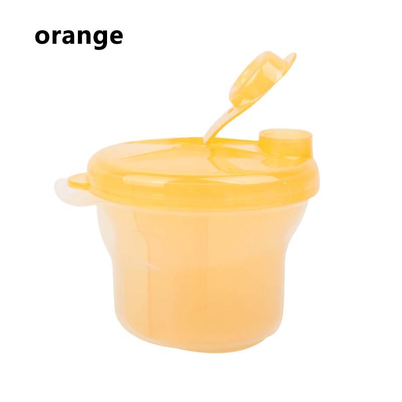 Portable Milk Powder Formula Dispenser Multi-function Three-layer Layered Milk Powder Grid Container Infant Care Travel Bottle: Orange