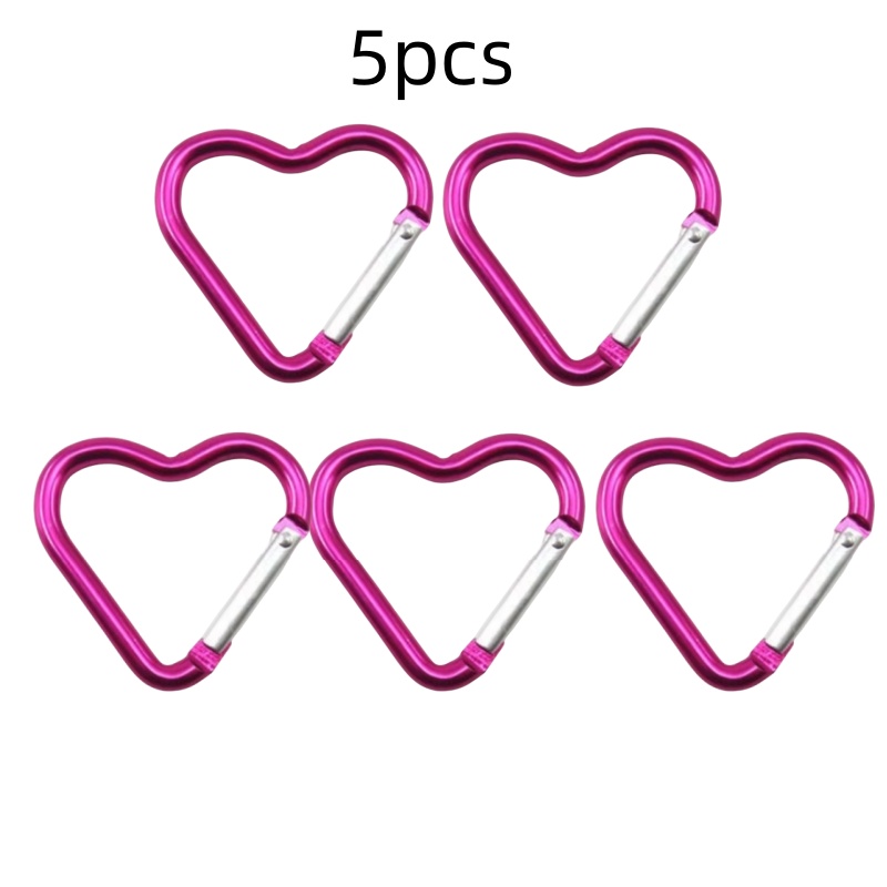 YIWENG 5 Pack Karabijnhaak Clips Mini Aluminium Sleutelhanger Karabijnhaak Clip D Ringen voor Camping Wandelen Vissen Backpacking, karabijnhaak clip