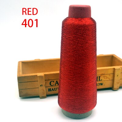 3200M/Roll DMC Metallic Embroidery Crochet Knitting Yarn Cross Stitch Metallic Yarn Threads Sewing accessory diy: Red 401