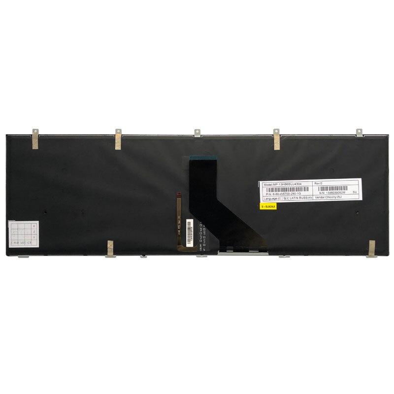 Russian Keyboard for DNS Clevo W350 W350ST W350SK W370 W370ST W670 W350SKQ W350STQ MP-12A36SU-4301W 6-80-W37S0-281-1 W355SSQ RU