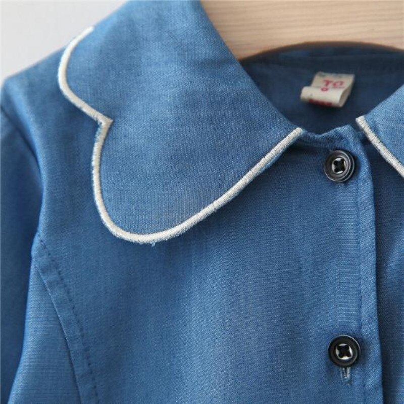 Veste en denim printemps/automne pour filles | manteau de chat doux poche, haut à manches longues pour enfants de 0-3 ans, veste d'automne à double poche