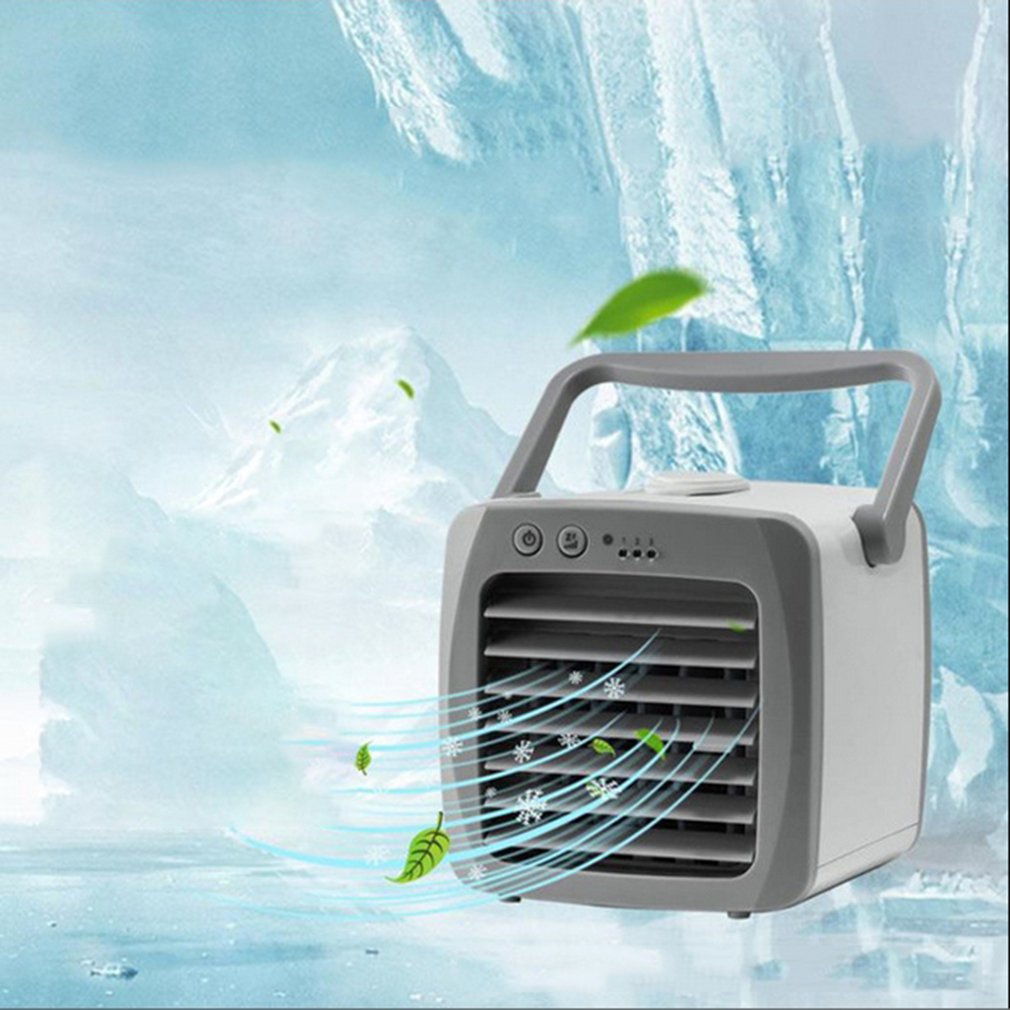 Three generations of cooler portable desktop anion Portable Mini Air Conditioner Water Cooling Fan Humidifier LED