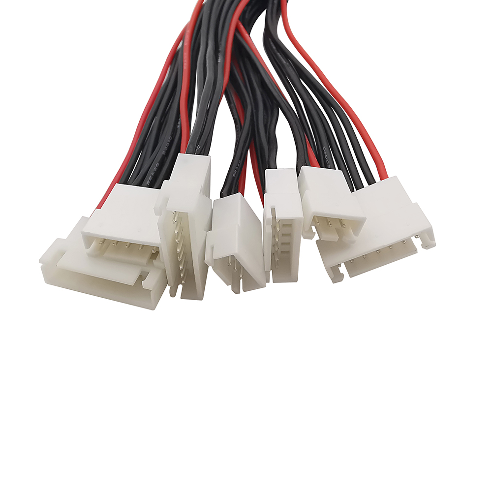 5 stk. 2s 3s 4s 5s 6s 7s 8s lipo-balanceledning, forlængerkabel, opladet ledning, 22 awg 20cm jst-xh-stik, silikonekabel