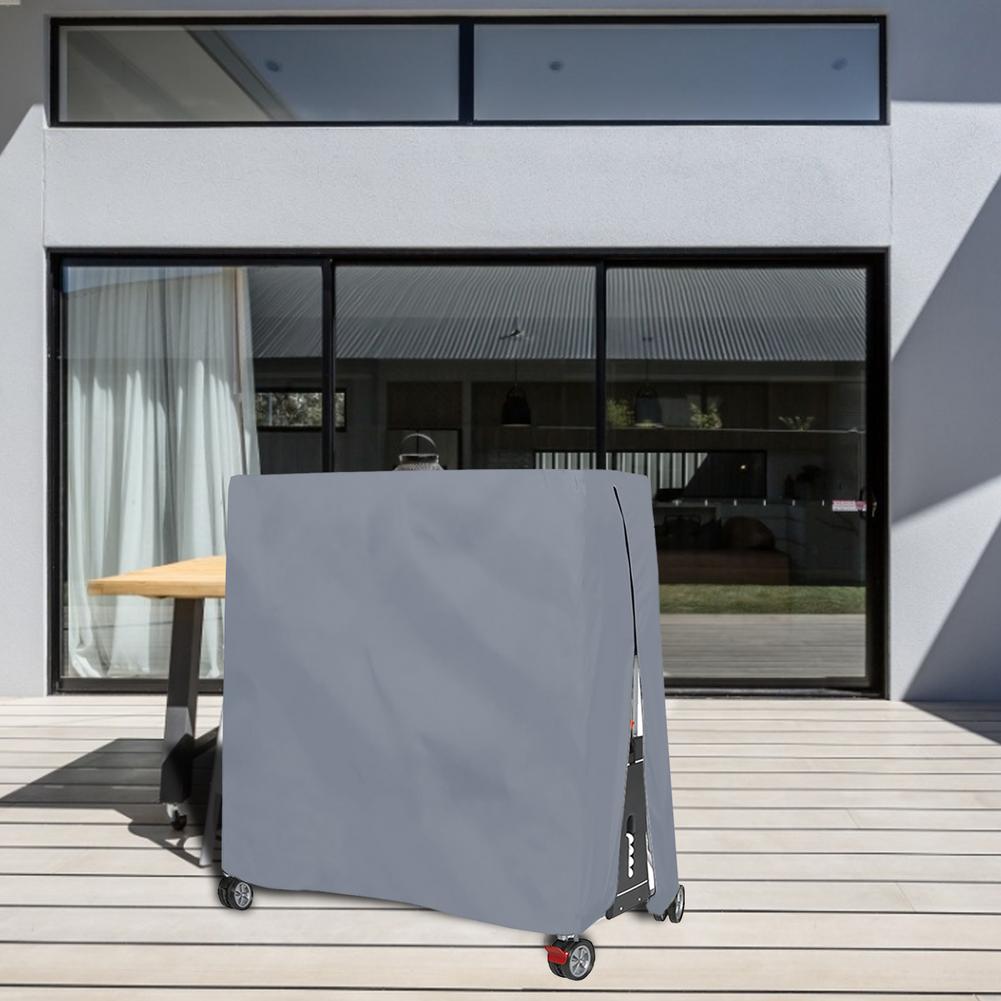 Funda de mesa de Ping Pong plegable para exteriores, Protector de mesa de Ping Pong ajustable, antipolvo, impermeable, color negro, útil para el hogar, novedad