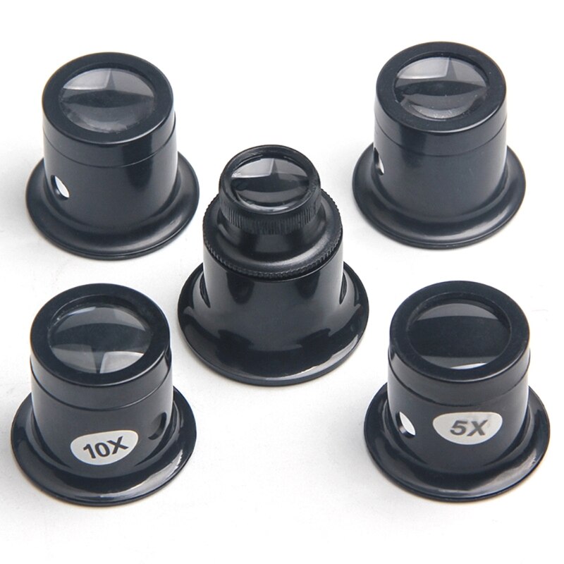 Jeweler Watch Magnifier Tool 3X 5X 10X 15X 20X Portable Monocular Magnifying Glass Loupe Lens for Eye Magnifier Len