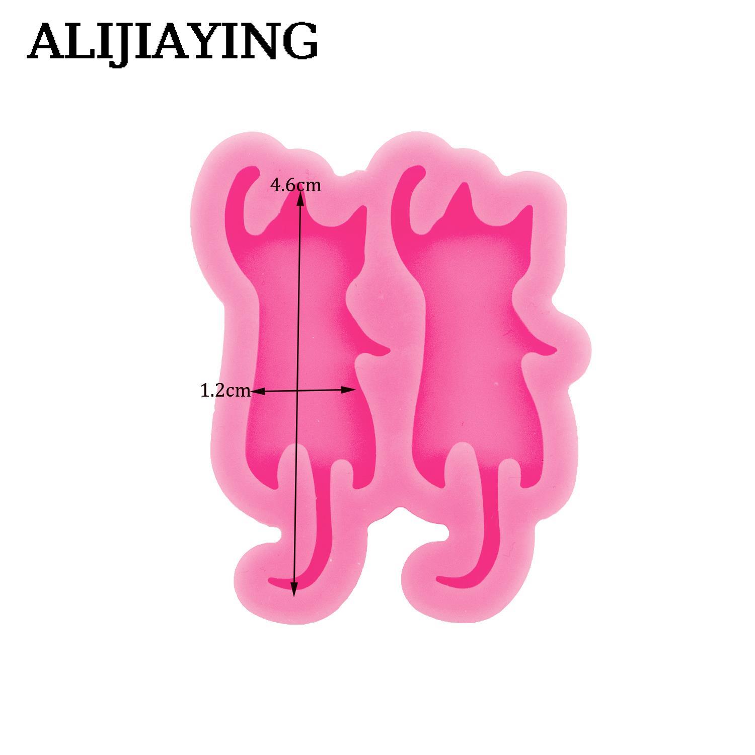 DY1537 Glossy Mini Dolphin Epoxy Resin Silicone Molds Crafts Art, Cat Fondant Chocolate Candy DIY Cake Mould