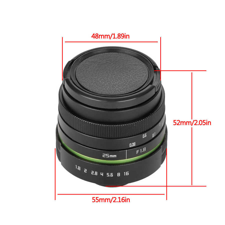 Camera Lens C Mount Lens 25Mm F/1.8 Case Cctv Handmatige Bediening C Mount Lens Camera Accessoire