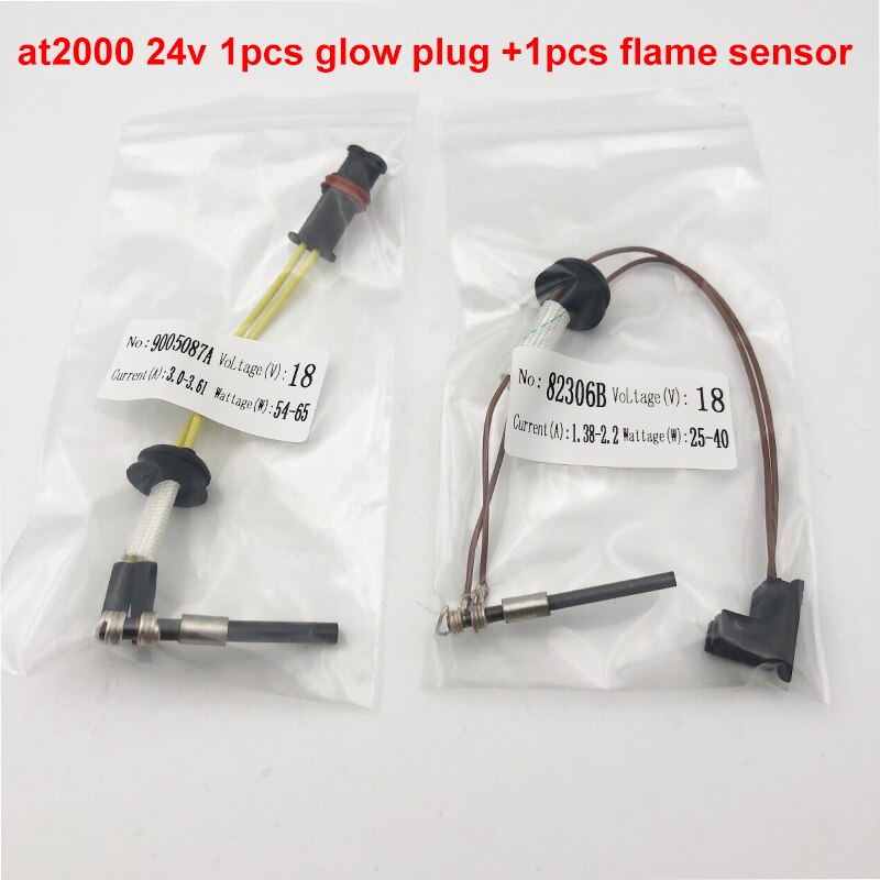 Calentador de estacionamiento diésel para caravana y autocaravana, enchufe incandescente 82307B + 1 Sensor de llama 82306B para Webasto Air Top 2000 24V, 1 unidad