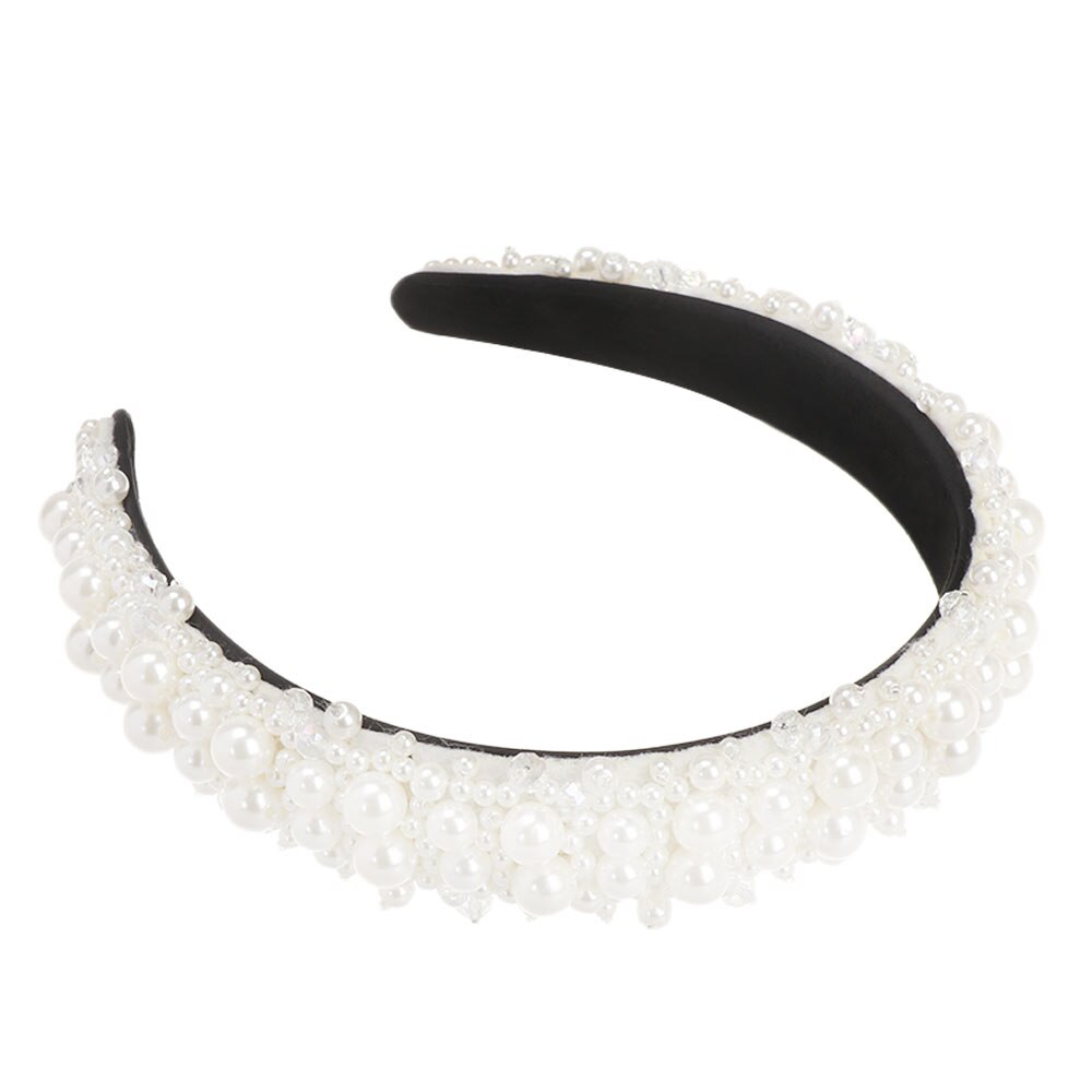 Trendy Luxury Big Pearl Headband for Women Headband Wild Personality Bezel Turban Girls Hair Headwear Jewelry: 10