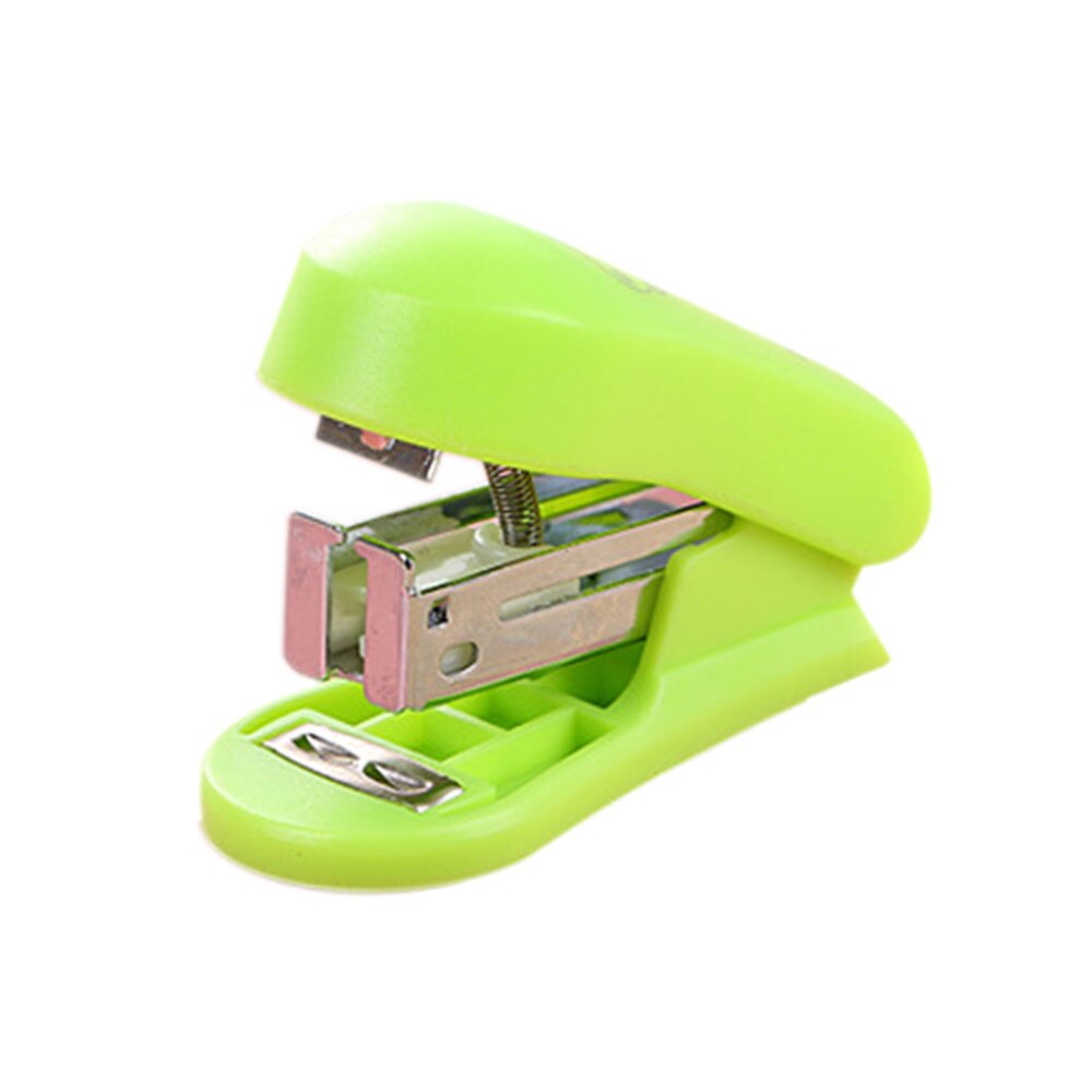 Umitive 1PC Mini juego de grapas de oficina de papelería de encuadernación para máquina de oficina suministros de encuadernación de para estudiantes: Verde claro