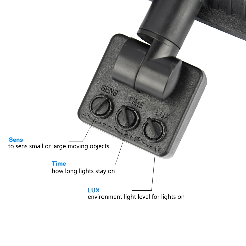 10w 20w 30w 50w 100w led strålkastarljus justerbar pir sensor strålkastare utomhusbelysning för gatutorg garage verandatrappa