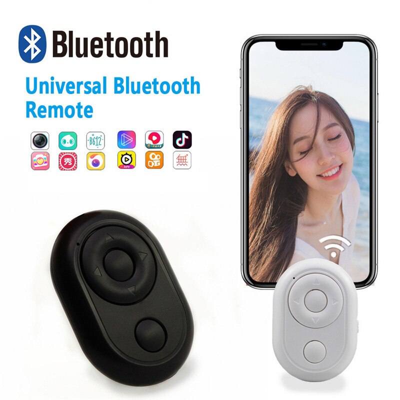 Bluetooth Remote Control Shutter Self-timer Button Convenient Selfie Shutter for Phone Ring Light Tripod Travel Taking Photoes