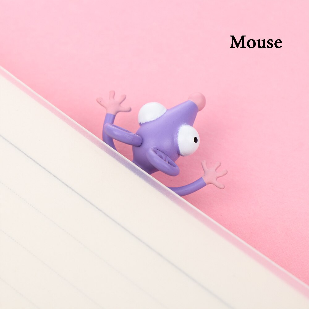 3D Panda Shiba Inu Funny PVC Book Markers Lovely Bookmarks Cartoon Animal Bookmark Cute eal Octopus School Supplies: mouse