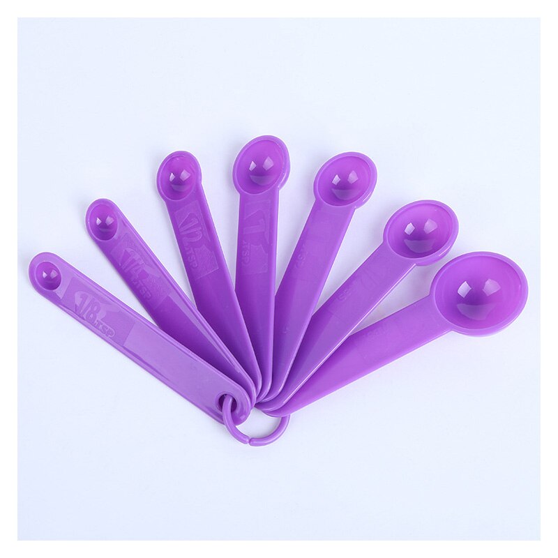 6pcs/set Plastic Measuring Spoons Set Coffee Scoop Kitchen Cooking Flour Sugar Baking Utensil Set