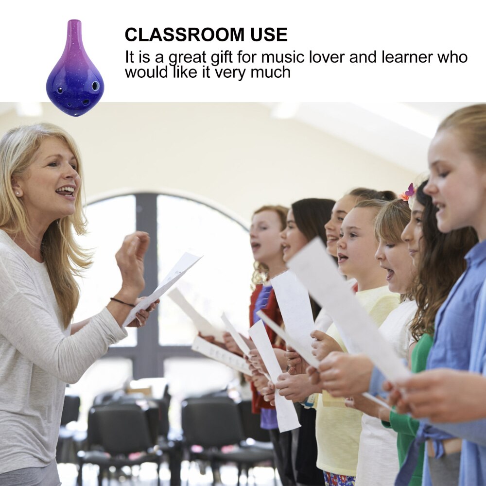 Bottle Style Ocarina 6 Holes Ceramic Ocarina Beginner Musical Instrument