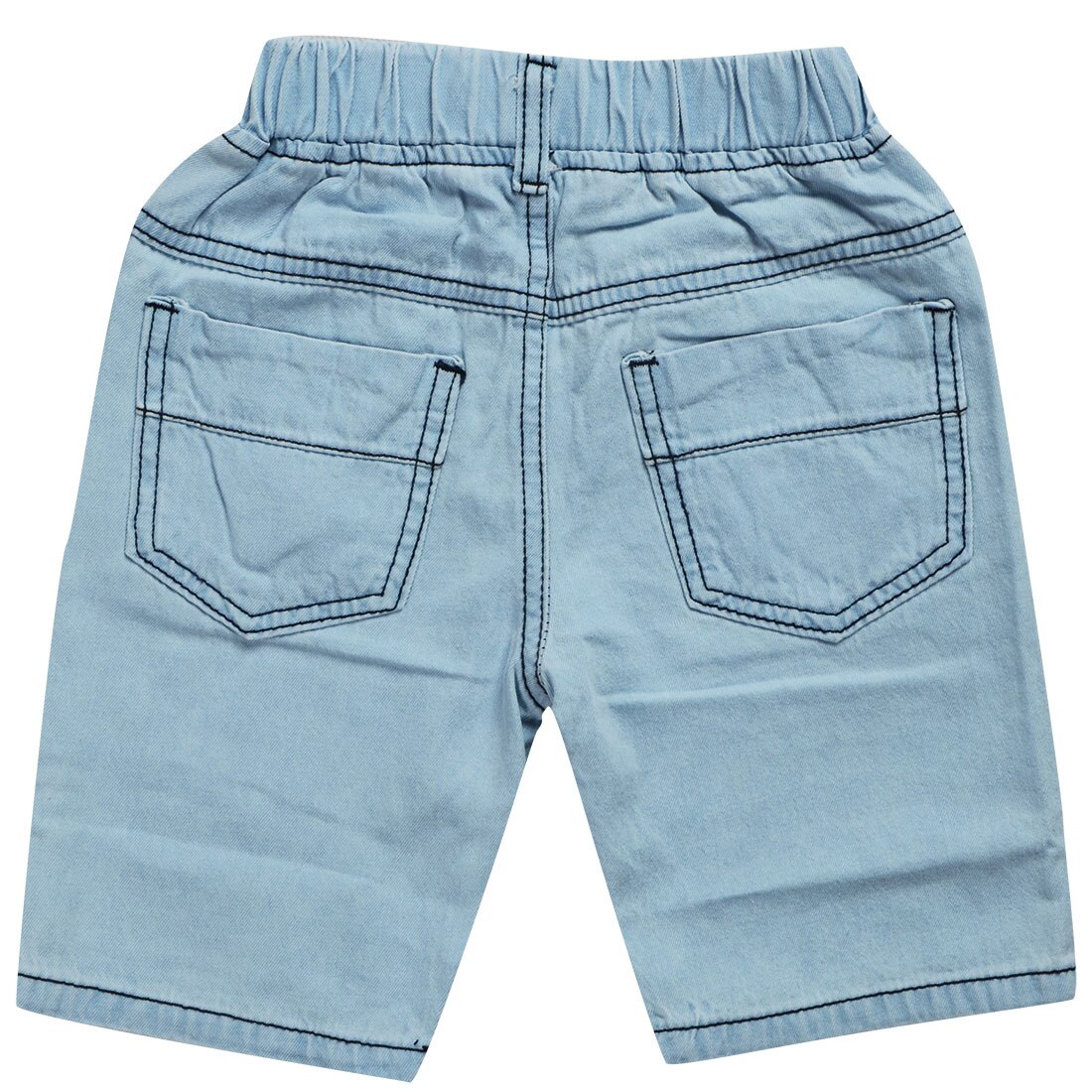 Børnetøj vasket denim drengens denim shorts børn hul casualshorts sommer shorts