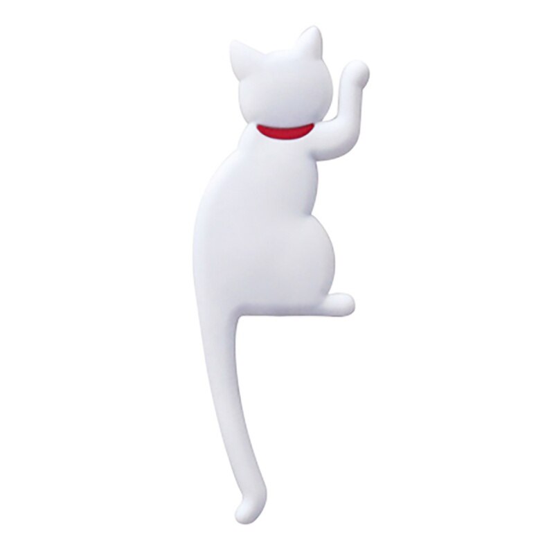 Cute Cartoon Cat/Dog Magnetic Wall-hung Key Fridge Sticker Multifunctional Refrigerator Magnet Hook Door Home Decoration: A