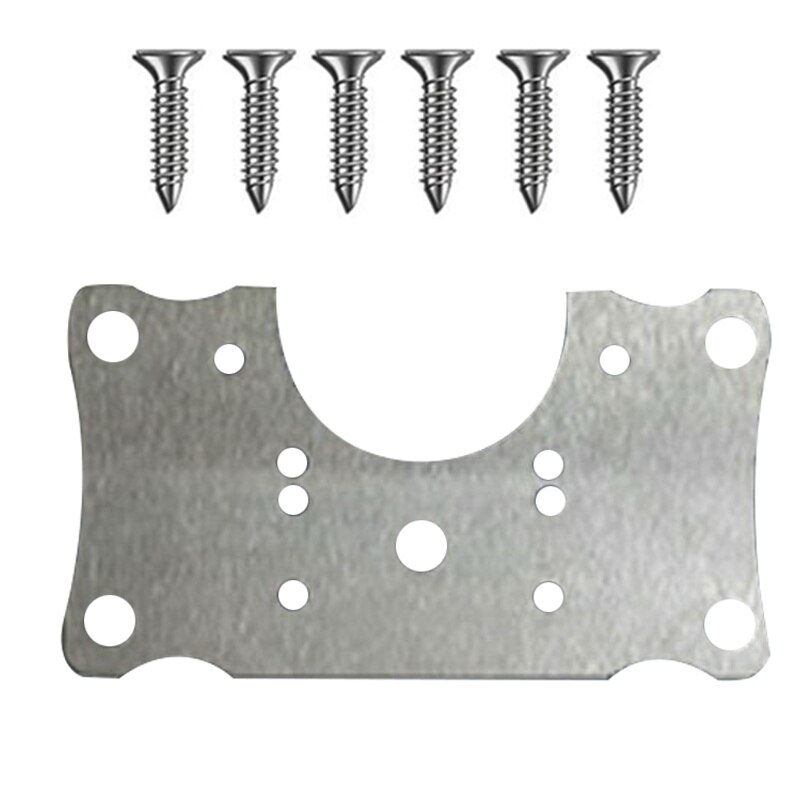 1pc Door Hinge Repair Plate With Screws Stainless Steel Cabinet Hinge Panels Door Hinge Repair Plates Door Hinger Accessories: 02