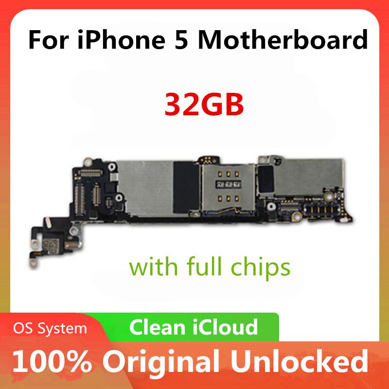 Originele Moederbord Voor Iphone 5 / 5C/5S/Se Unlocked Moederbord Cloud Schoon Moederbord Logic Board Met os Systeem Goede: 5 32gb