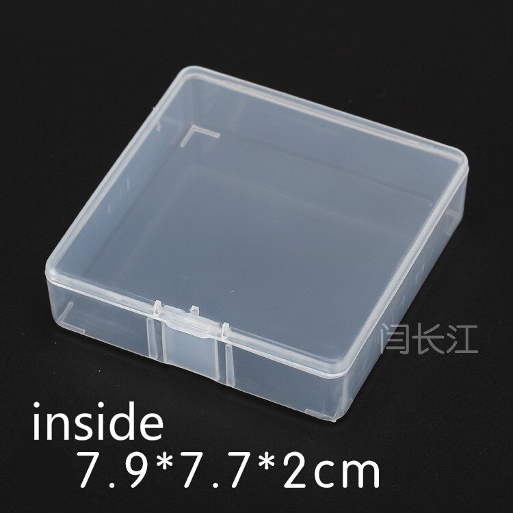 Vierkante Doos Van Transparante Plastic Doos Producten Originele Doos Kleine Plastic Doos 8.2*8.2*2.3mm