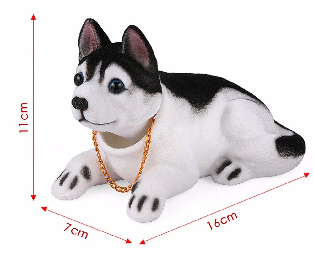 Bil styling söt bobblehead hund docka bil nickande hund skakar på huvudet skakande hund för bil dekoration möbler artiklar