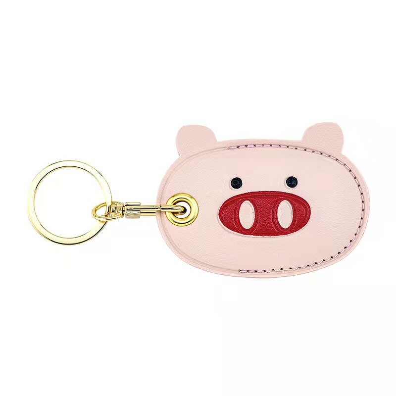 Sød jordbær citron etui til æble airtag beskyttelse pu læder cover vedhæng gps anti-tabt nøglering etui hunde kattehalsbånd: B