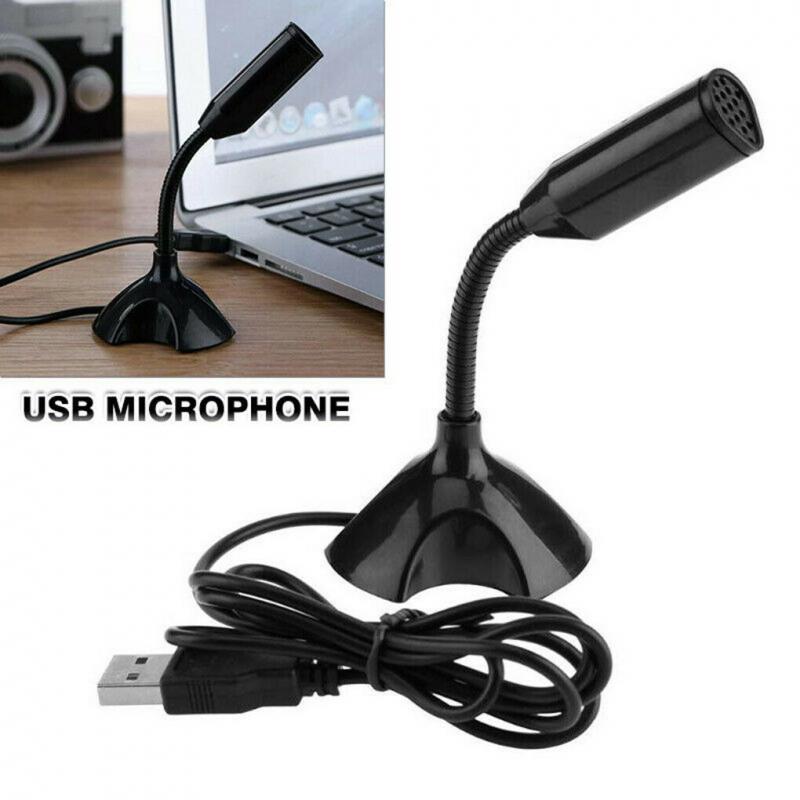 Adjustable USB Laptop Microphone Mini Studio Speech Microphone Stand Mic With Holder For PC Laptop Notebook
