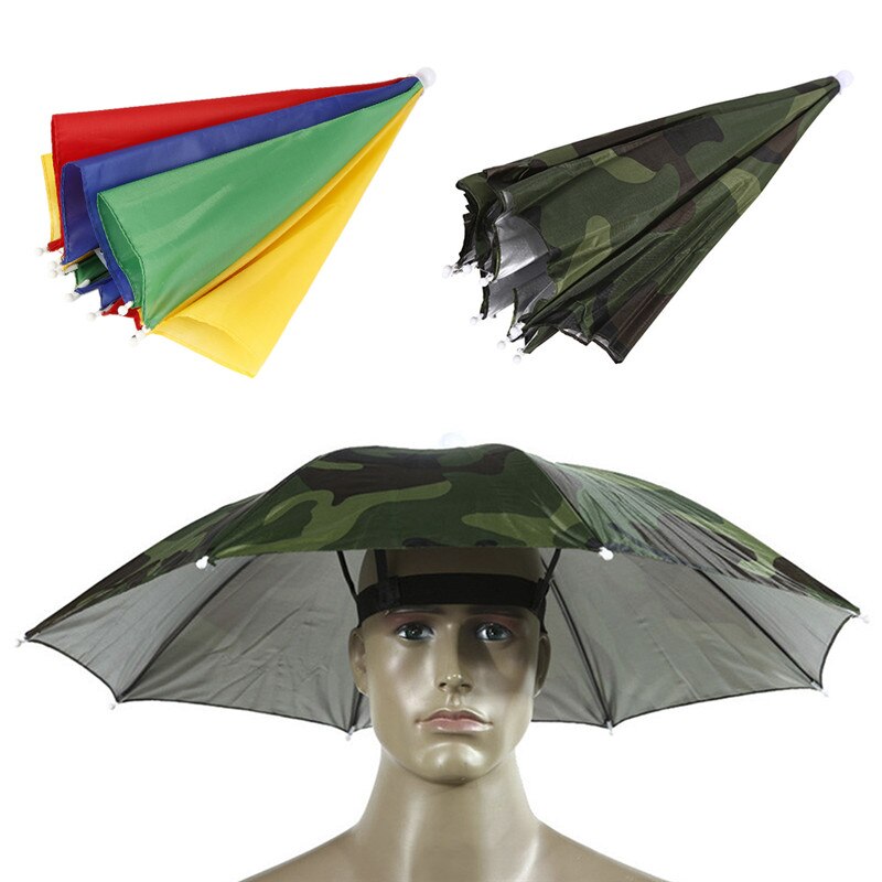 Casquette de pêche pratique Sport parapluie chapeau randonnée plage Camping chapeaux casquette chapeaux Camouflage pliable protection solaire ombre parapluie