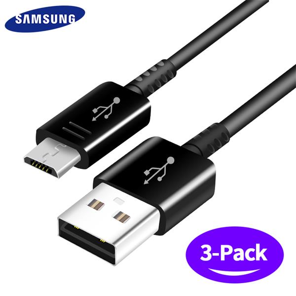 Samsung Galaxy S6 S7 borde cargador rápido J3 J5 J7 Nota 4 5 A3 A5 A7 2A micro cable C5000 C7 Note4 N9100 C7000 G9280 A9 5V2A: White / Three 1m cables