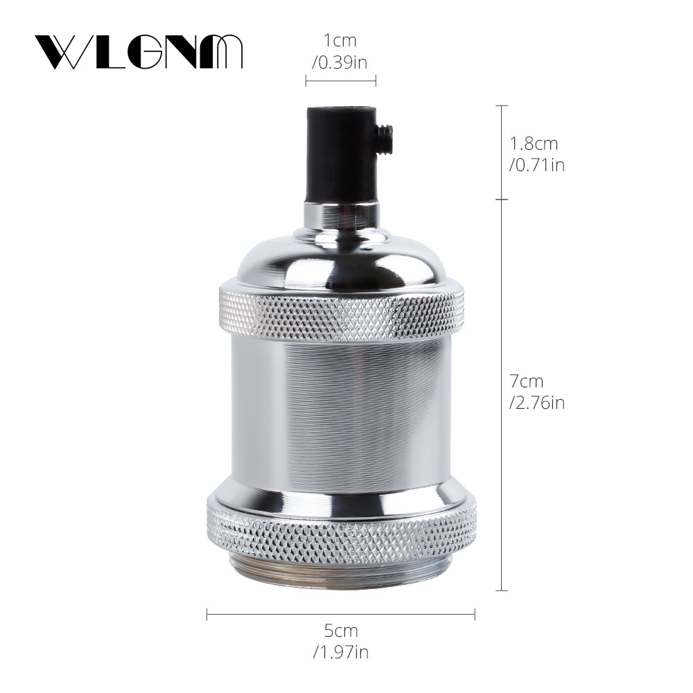 Vintage Edison Lamp Base Pendant light E27 Screw Bulb base Aluminum Light Socket Industrial Retro Fittings lamp holder Fixture