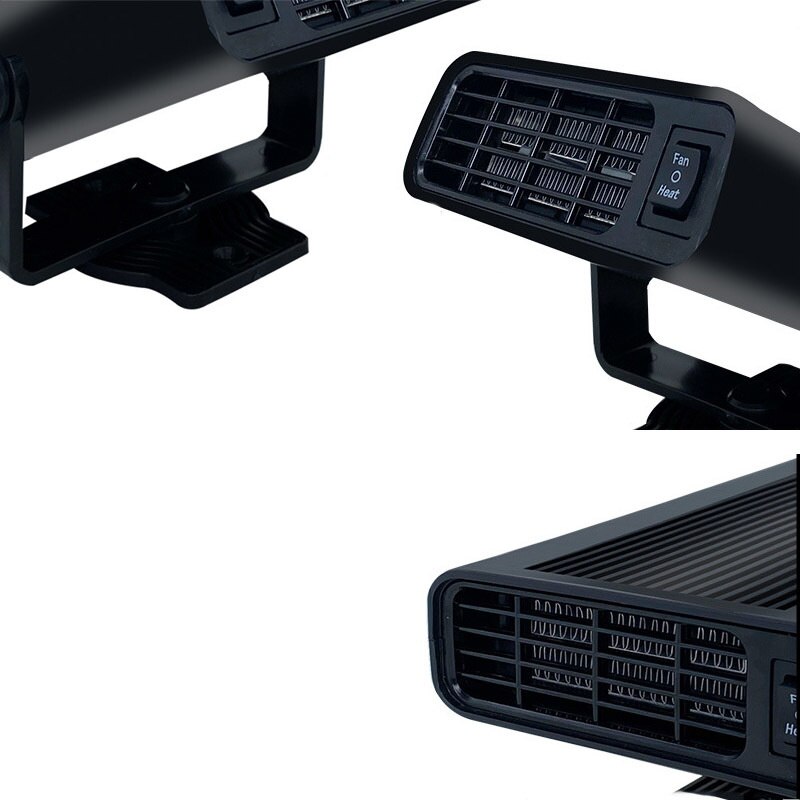 12V/24V Car Heater 500W Portable 360 Degree Adjustable Electric Heater Cooling Fan Air Purifier Windscreen Defogging Defroster