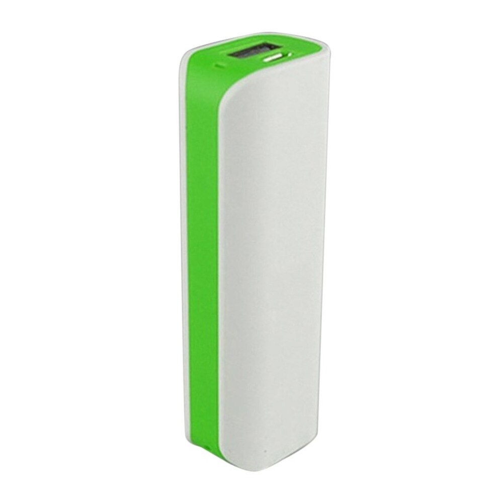 Verde power bank escudo livre de soldagem portas usb power bank pcb caso carregador kits diy alimentado por 2600mah 18650 bateria